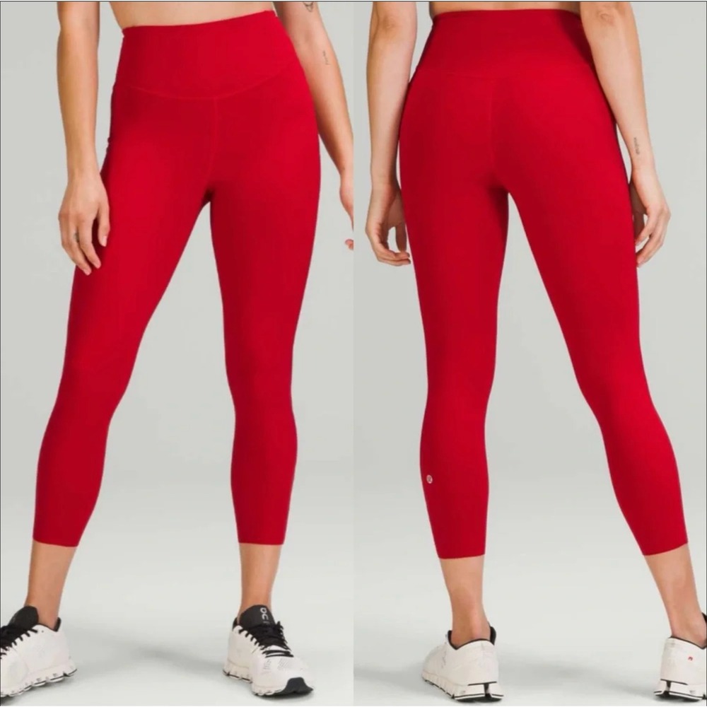 Lululemon Base Pace High-Rise Crop 23" Dark Red Size 2